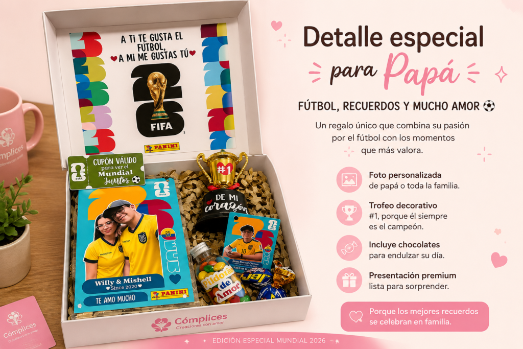 Un detalle especial para papá inspirado en el Mundial 2026 box fifa 2026 papÁ